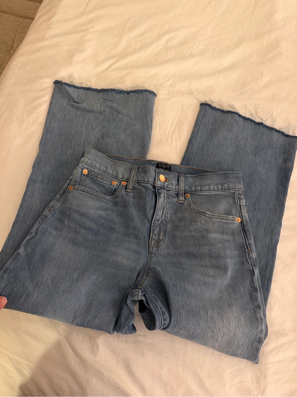 J Crew Wide Leg Crop Jeans